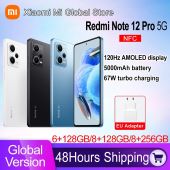 Xiaomi Redmi Note 12 Pro 5G Smartphone Global Version 128GB NFC AMOLED Display MTK Dimensity 1080 50MP Camera 67W Charger