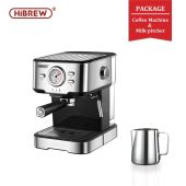 [Poland Warehouse][Only ship to EU]HiBREW Coffee Machine Cafetera 20 Bar Espresso inox Semi Automatic Expresso Cappuccino Hot Water Steam Temperature Display H5