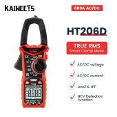 KAIWEETS HT208D INRUSH Clamp Meter, 1000 Amp AC/DC Current, 1000V AC/DC Voltage, NCV sensor, GFCI electrical outlets tester, Null Wire and Live Wire Testing