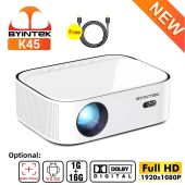 BYINTEK K45 Smart Android 9.0 Full HD 4K 1920x1080 LCD Wifi LED Home Theater Cinema 1080P Projector for Smartphone
