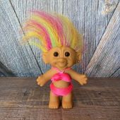 Multi-color Hair Mini PVC Vintage Trolls Doll