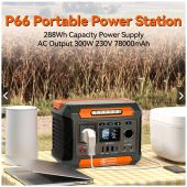 FF Flashfish Solar Generator 230V 260W Portable Power Station 288.6WH Battery 78000mAh/3.7V for Home Outdoor Camping Drone EU-Germany