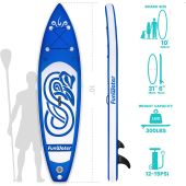 [Only ship to AU country]FunWater SUP Inflatable Stand Up Paddle Board Ultra-Light Inflatable Paddleboard with ISUP Accessories,Fins,Adjustable Paddle, Pump,Backpack, Leash, Waterproof Phone Bag
