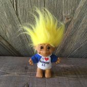 Yellow Hair Mini PVC Vintage Trolls Doll