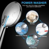  White Hydro Jet Handheld Turbo Fan Shower Heads! High Pressure Shower With Hydro Jet Vortex Shower Head Filter Turbo! 360 Degrees Rotating Turbocharged Shower Head!