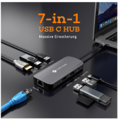 NOVOO 7-in-1 USB-C Hub Verteiler Splitter Adapter USB-C 3.0/2.0 7Ports 4K HDMI