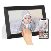 Digital Picture Frame WiFi Electronic Picture Frame with IPS Touch Screen, Auto Rotate, Easy Setup for Share Photos and Videos via Frameo App - Gift for Family and Friends