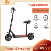 [Only ship to Europe country] KUGOO KIRIN M4 Folding Electric Offroad Scooter With Set 500W Brushless Motor 45KM Max Range 45Km/h Max Speed 3 Speed Modes
