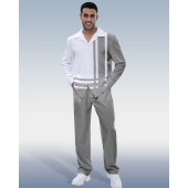 Light grey Art Long Sleeve Walking Suit