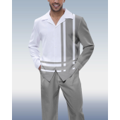 Light grey Art Long Sleeve Walking Suit