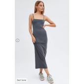 Grey Supersoft Bodycon Maxi Dress