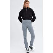 Black Sweater Crop Half Zip Long Sleeve