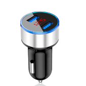 Car Charger LED Display Voltmeter 3.1A Dual USB For Phone Charger Car Cigarette Lighter Power Adapter Socket Splitter For 12V