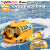 √Choice 2.4GHz Remote Control Boat Waterproof Spray Swimming Pool Bathing RC Steamboat Toys For Boys And Girls Children's Gift