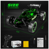 Sinovan Remote Control Cars for Kids, 1:18 Scale RC Racing Cars with LED Lights, 2.4GHz RC Car Outdoor Toys Gifts for Boys Girls