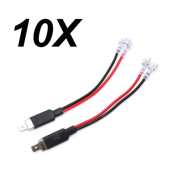 10X LED H1 Replacement Single Converter Wiring Connector Cable Conversion Lines Adapter Holder HID Headlight Bulb Accessories