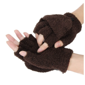 2023 Winter Warm Thickening Wool Gloves Knitted Flip Fingerless Flexible Exposed Finger Thick Gloves Mittens Men Women Glove