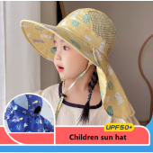 Children Sun Hat Adjustable - Outdoor Toddler Swim Beach Pool Hat Kids UPF 50+ Wide Brim Chin Strap Summer Play Hat