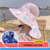 Children Sun Hat Adjustable - Outdoor Toddler Swim Beach Pool Hat Kids UPF 50+ Wide Brim Chin Strap Summer Play Hat