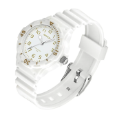 SANDA 6011 Fresh Color Silicone Strap Ultra Light-weight Women Quartz Watch - White + green