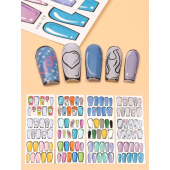 12sheets Comic Letter Graphic Nail Water Decal