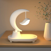 Modern ABS Moon Shape Bluetooth Speaker Night Light LED Table Lamp