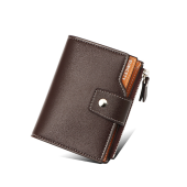 Men's Leather Cropped Bi-Fold Wallet