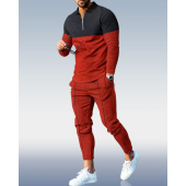 Men's Casual Personality Polo Suit