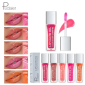 Pudaier 5 color nourishing lip lip gloss lip glitter non-stick glowy lipstick lip glaze