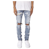 Men's slim ripped jeans