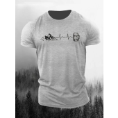 Cheers to the Mountaintop Printed Outdoor Cozy Casual Men's T-Shirt