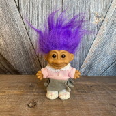 Purple Hair Mini PVC Vintage Trolls Doll