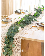 1pc 78.7inch Faux Silk Artificial Eucalyptus Vine, Ins Artificial Eucalyptus Garland For Wedding Party Home Table Indoor Outdoor Decoration