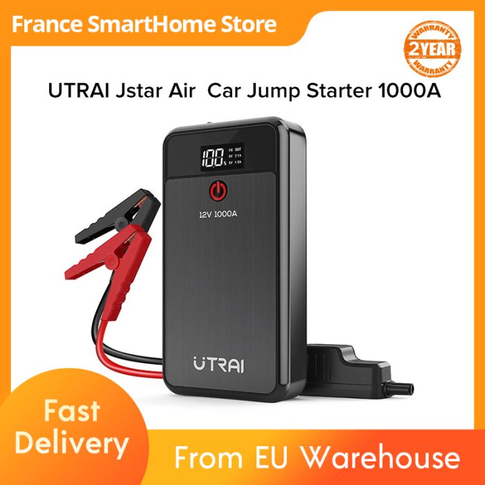 UTRAI Car Jump Starter 1000A Portable Car Battery Booster 8000mAh Emergency Power Bank Booster Starting Device Car Starter power