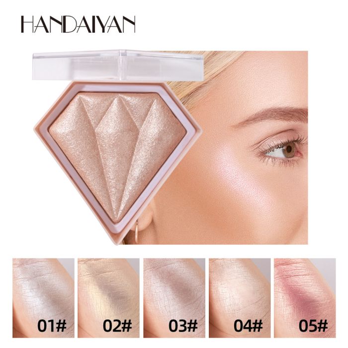 Brightening complexion, contouring glitter, nose shadow modification, three-dimensional brightening diamond highlighter