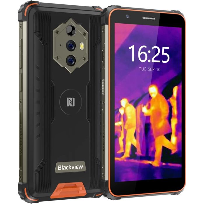Blackview BV6600Pro Rugged Mobile Phone with Thermal Imaging, 8580mAh Battery, 4G Dual SIM Free Unlocked Rugged Phones, 4GB+64GB/128GB Android 11 Waterproof Phone,NFC