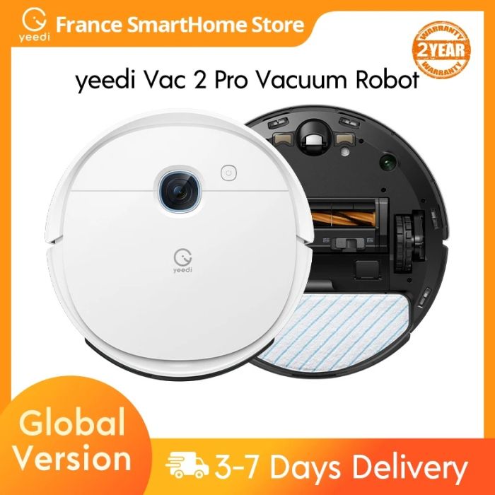 [Only ship to EU country] Yeedi Vac 2 Pro Vacuum Robot Cleaner Auto Wet and Dry Mopping Sweep Dust Built-In Mop WiFi App Control Cleaner