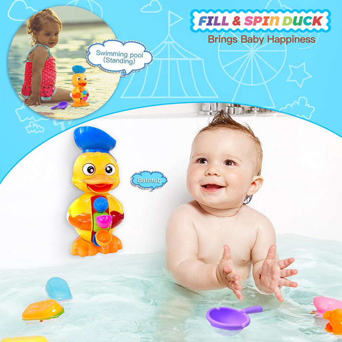 Cute Windmill Duck Bath Toys for Toddlers & Kids4