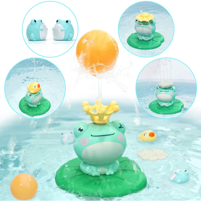 4 In 1 Baby Frogs Sprinkle Bath Toy