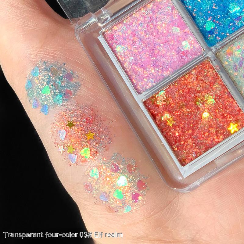 Stage makeup eyeshadow glitter gel gluefree glitter disc bright