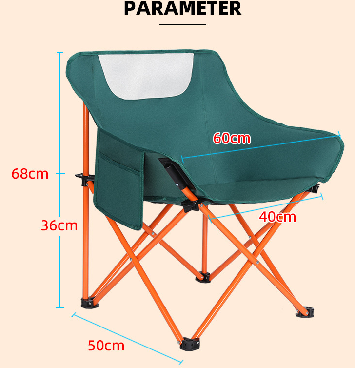 Outdoor Folding Chair Moon Chair Wholesale Camping Picnic Barbecue Leisure Backrest Folding